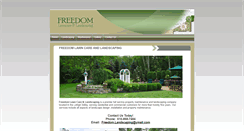 Desktop Screenshot of freedomlawncareandlandscaping.com